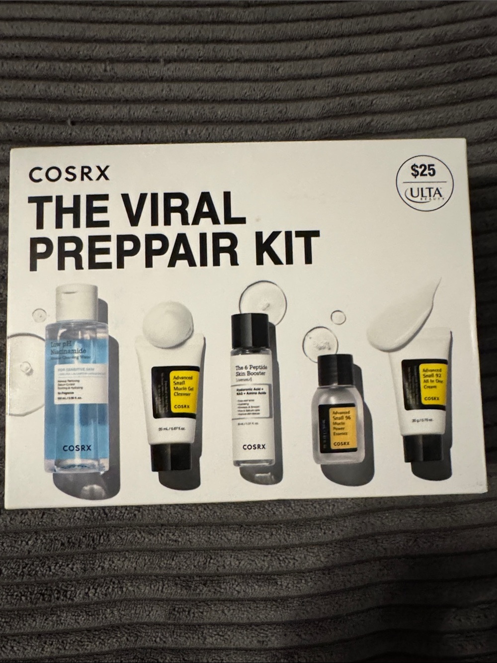 COSRX The Viral Preppair Kit - White & Black Packaging with Yellow Accents
